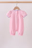 Pink ghost pumpkin embroidery romper