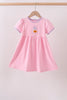 Pink ghost pumpkin embroidery dress