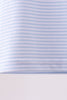 Blue stripe Smirk face applique top