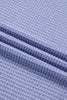 Wisteria V Neck Short Sleeve Plus Size Waffle Knit Top