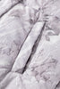 Gray Camo Leaf Print Winter Puffer Vest