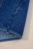 Sail Blue Vintage Fastening Big Patched Pockets Straight Cut Deep Wash Denim Jacket