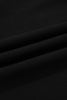 Black Solid Color Oversize Slit Sweatshirt Ribbed Leggings 2pcs Set