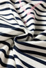 Blue Stripe Contrast Stitched Detail Color Block Patchwork Plus Size Sweatshirt