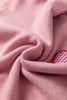 Light Pink Plaid Heart Embroidered Cuffed Drop Shoulder Crew Neck Sweater