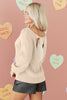Jet Stream Ribbed Knit Ribbon Knot Backless Drop Shoulder Sweater