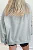 Black Solid Color Oversized Mock Neck Sweatshirt