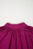 Wild Ginger Plus Size Contrast Trim Button V Neck Puffy Bracelet Sleeve Blouse