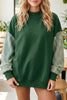 Pink Plaid Sleeve Colorblock Loose Tunic Sweatshirt