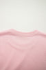 Light Pink Solid Color Loose Tee Drawstring Wide Leg Pants 2pcs Outfit
