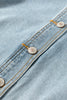 Beau Blue Draw-cord Hem Light Wash Denim Jacket