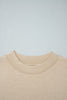 Coffee Camouflage Sleeve Crewneck Baggy Pullover Sweatshirt