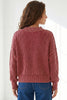 Red Dahlia Drop Shoulder High Neck Ribbed Sweater