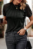 White Seamed Detail Contrast Lace Raglan Sleeve Tee
