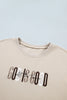 Jet Stream GOD IS GOOD Western Embroidered Letter Crewneck Pullover Sweatshirt