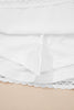 White Plus Size Frilled Elastic Waist Lace Trim Boho Ruffled Shorts
