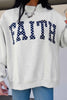Gray High Neck Polka Dot Slogan Printed Baggy Sweatshirt
