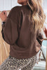 Racing Red Floral Buffalo Plaid Striped Embroidered Patch Western Pullover Sweatshirt