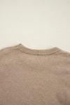 Evergreen Pearled Drop Shoulder Round Neck Sweater