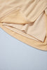 Parchment Solid Color Long Sleeve Top Split Skort 2pcs Outfit