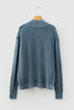 Evergreen Mineral Wash Exposed Seam Patchwork Knit Open Sweater Cardigan