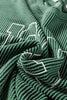 Blackish Green Twisted Rib Outlined Merry Letter Graphic Loose Long Sleeve Top