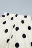 Beige Polka Dot Wide Leg Elastic Waist Casual Pants