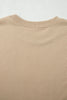 Light Pink Solid Color Loose Tee Drawstring Wide Leg Pants 2pcs Outfit