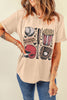 Khaki Retro Baseball Game Day T Shirt