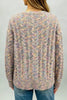 Multicolour Cozy Cable Knit Round Neck Long Sleeve Confetti Sweater