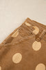 Sky Blue Polka Dot Ankle-Length Metal Button Casual Jeans