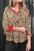 Khaki Contrast Edge Leopard Shirt