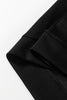Black Striped Patchwork Quarter Zip Pullover Loose Pant Set