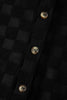 Black Half Buttons Sleeveless Wide Leg Textured Jumpsuit