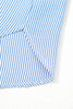 Sky Blue Stripe Contrasted Varsity Stripe Leopard Patchwork Button Down Shirt