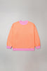 Pink Color Block Contrast Trim Plus Size Sweatshirt