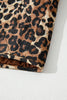 Khaki Leopard Quilted Tie Front Jacket