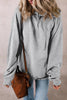 Black Fleece Lined Kangaroo Pocket Drawstring Chunky Hoodie