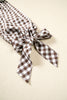 Brown Plaid Knot Half Sleeve Button Down Shirt