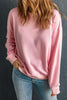 Bonbon Solid Classic Crewneck Pullover Sweatshirt