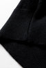 Black High Neck Puff Sleeve Sweater Pleated Mini Skirt 2pcs Knitted Outfit