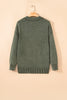 Black Mineral Wash V Neck Knit Exposed Seam Drop Shoulder Loose Sweater