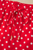 Sachet Pink Polka Dot Drawstring Casual Mini Skort