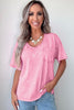 Sachet Pink Cotton Mineral Wash T Shirt