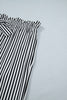 Black Stripe Plus Size Loose Straight Casual Pants