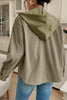 Laurel Green 2 in 1 Thermal Knit Textured Hooded Jacket