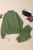 Vineyard Green Half Zip up Pullover Active Top and Joggers Set