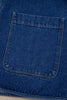 Sail Blue Vintage Fastening Big Patched Pockets Straight Cut Deep Wash Denim Jacket