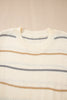 Multicolour Striped Print Drop Shoulder Shift Sweater Mini Dress