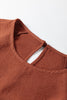 Clay Leopard Detail Loose Bracelet Sleeve Top